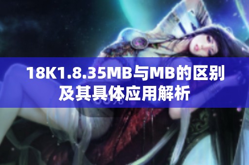 18K1.8.35MB与MB的区别及其具体应用解析