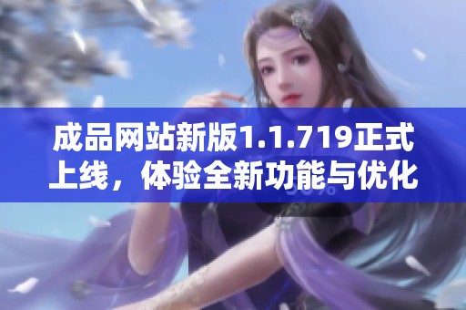 成品网站新版1.1.719正式上线，体验全新功能与优化提升