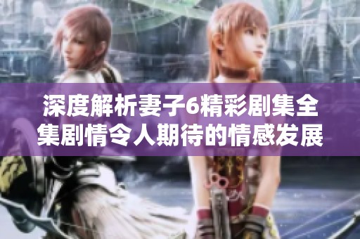 深度解析妻子6精彩剧集全集剧情令人期待的情感发展与人际关系