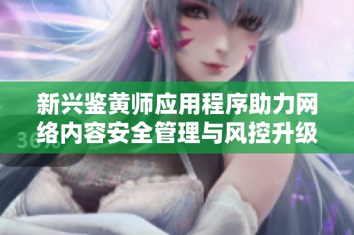 新兴鉴黄师应用程序助力网络内容安全管理与风控升级