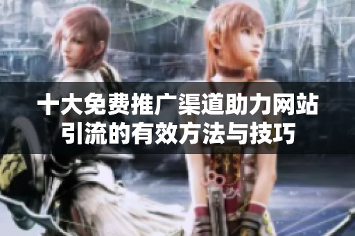 十大免费推广渠道助力网站引流的有效方法与技巧