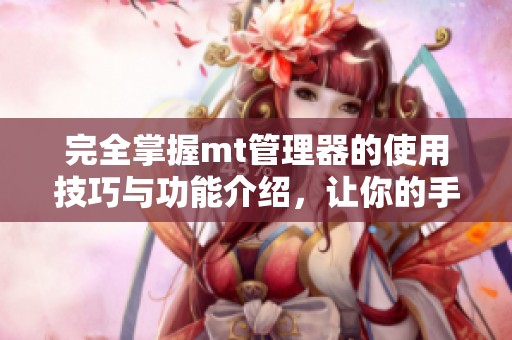 完全掌握mt管理器的使用技巧与功能介绍，让你的手机管理更加便捷