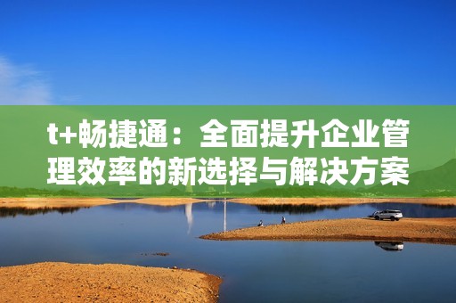 t+畅捷通：全面提升企业管理效率的新选择与解决方案