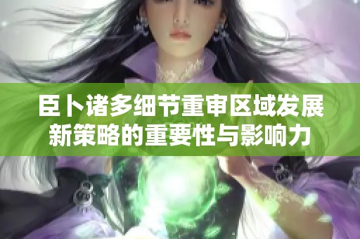臣卜诸多细节重审区域发展新策略的重要性与影响力