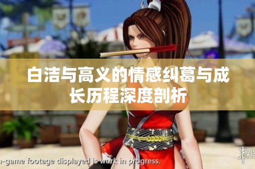 白洁与高义的情感纠葛与成长历程深度剖析