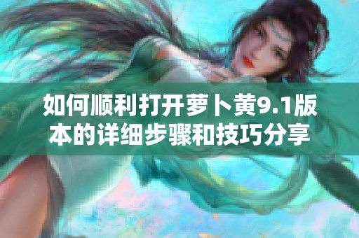 如何顺利打开萝卜黄9.1版本的详细步骤和技巧分享