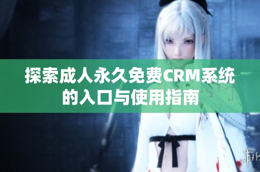 探索成人永久免费CRM系统的入口与使用指南
