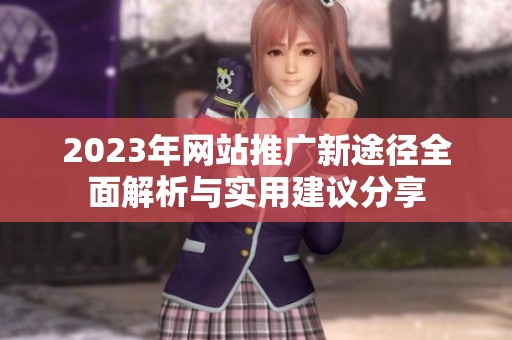 2023年网站推广新途径全面解析与实用建议分享