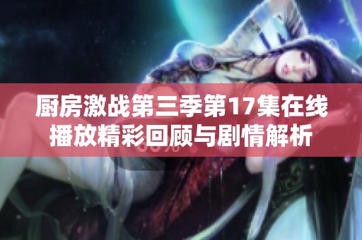 厨房激战第三季第17集在线播放精彩回顾与剧情解析