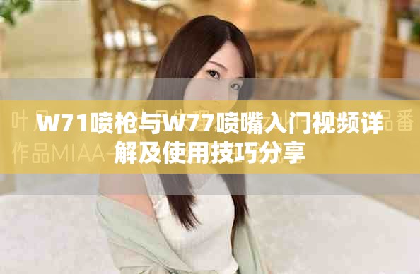 W71喷枪与W77喷嘴入门视频详解及使用技巧分享