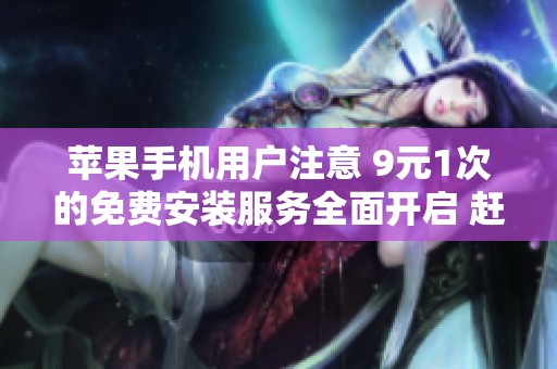 苹果手机用户注意 9元1次的免费安装服务全面开启 赶快体验吧